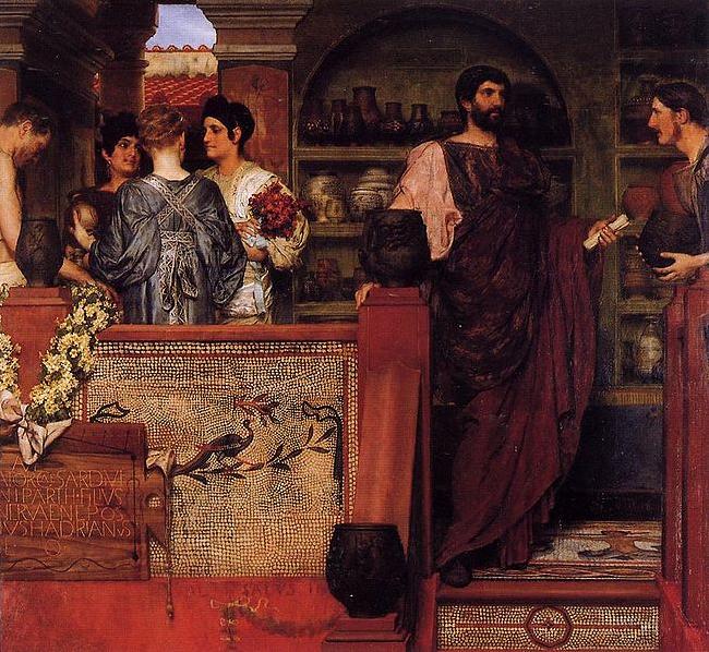 Laura Theresa Alma-Tadema Hadrian Visiting a Romano oil painting picture